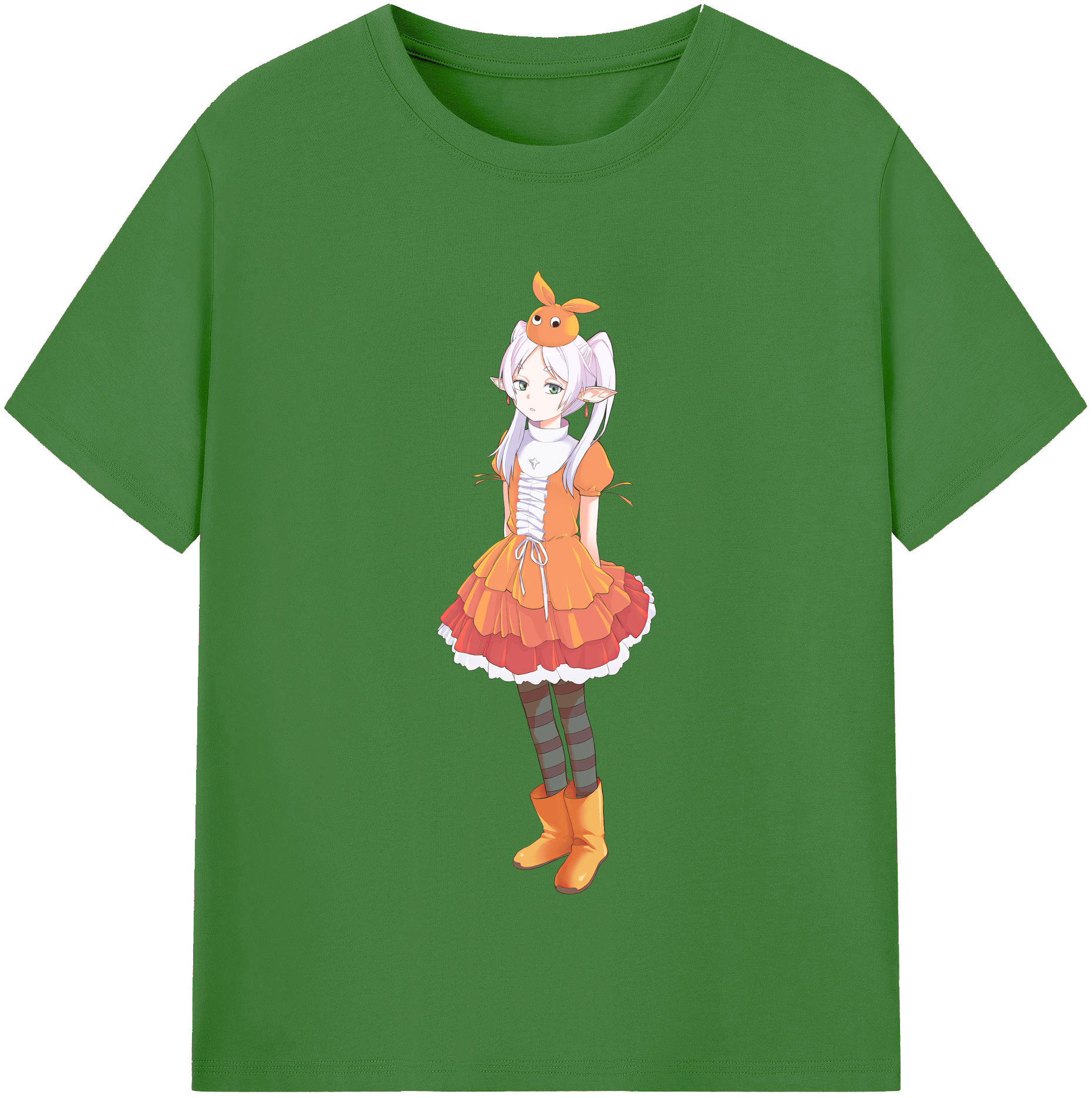 （画像用） 葬送のフリーレン Frieren レディースカジュアルプリントTシャツ（綿100％）